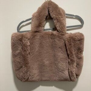 Fluffy Coffee color Tote